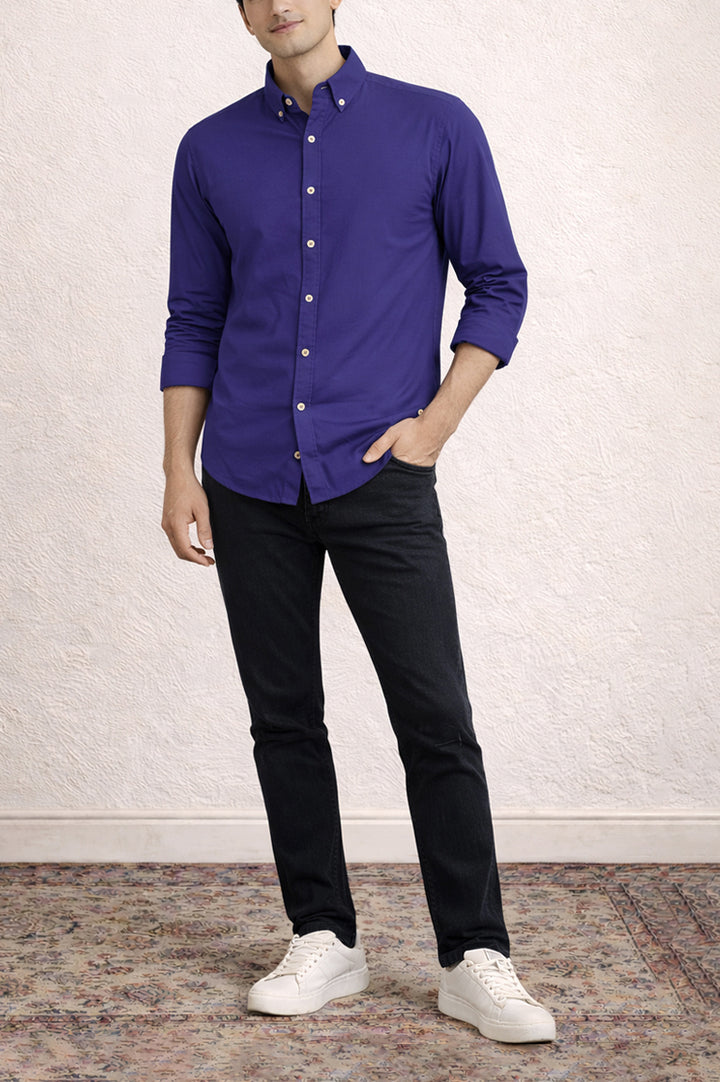 Mens Soft Cotton Casual Shirt 002547-DBL