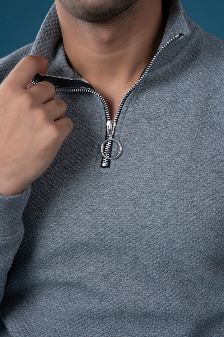 Ash Mock Neck Zipper