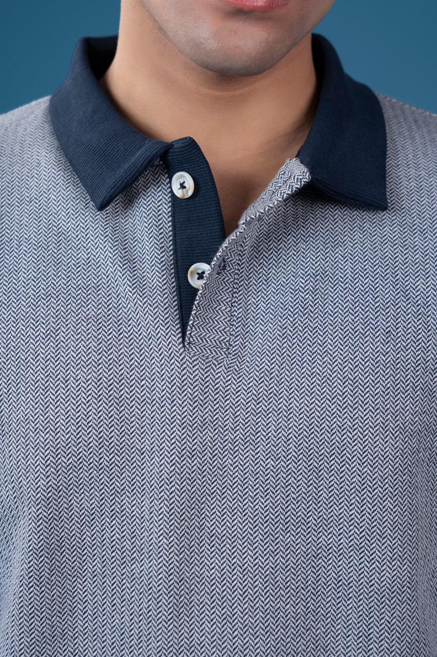 Full Sleeves Herringbone Polo