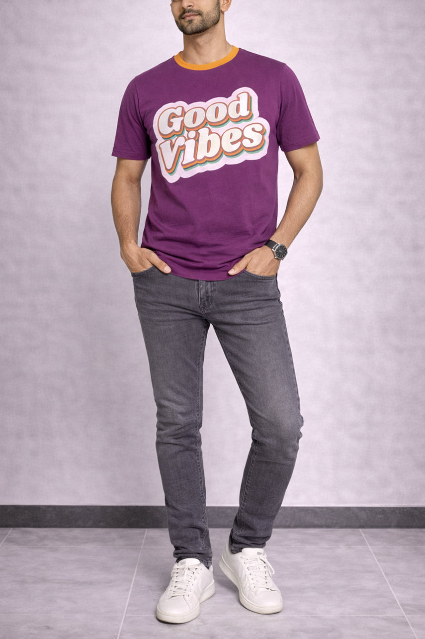 Graphic Soft Cotton T-Shirt 002477-PRP