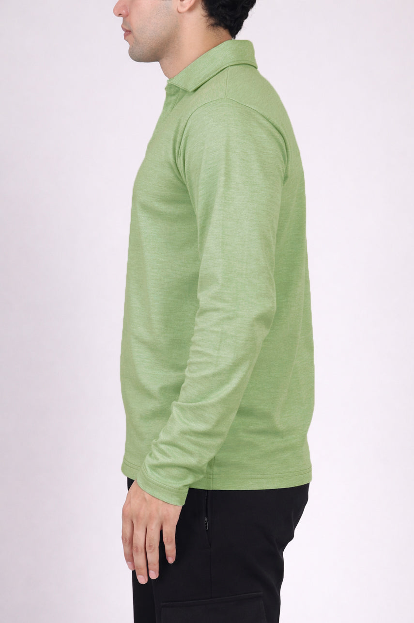 Long Sleeves Polo 002695-GRN