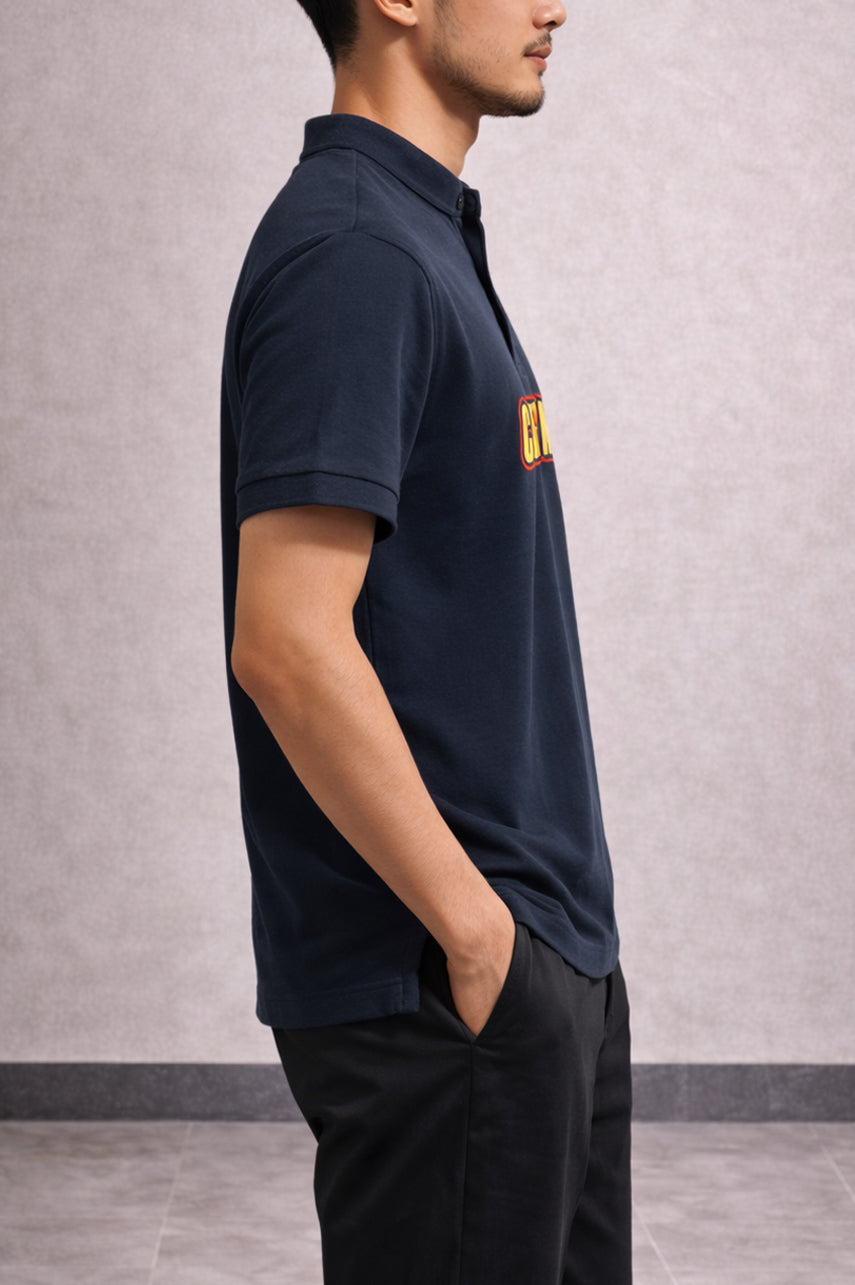 Pique Ban Collar polo 002605-NVY