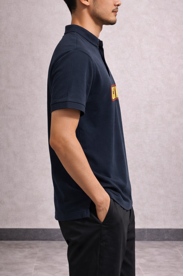 Pique Ban Collar polo 002605-NVY