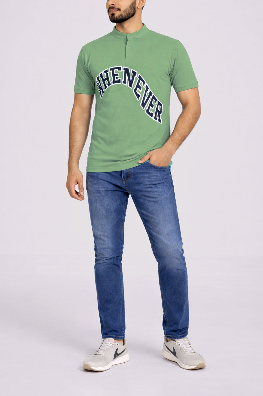 Band Collar ‘WHENEVER’ Polo 002610-GRN