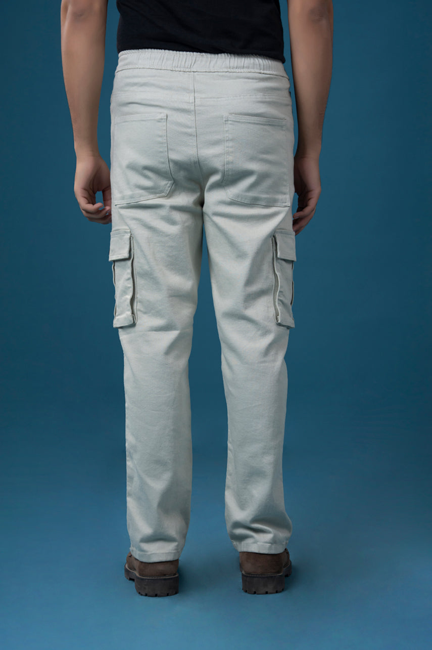 TROUSER CARGO COTTON STRAIGHT FIT