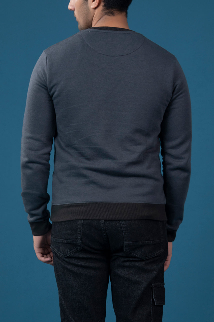 Graphite Grey Embossed Sweatshirt