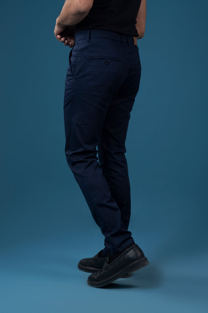 Deep Navy Cotton Chinos