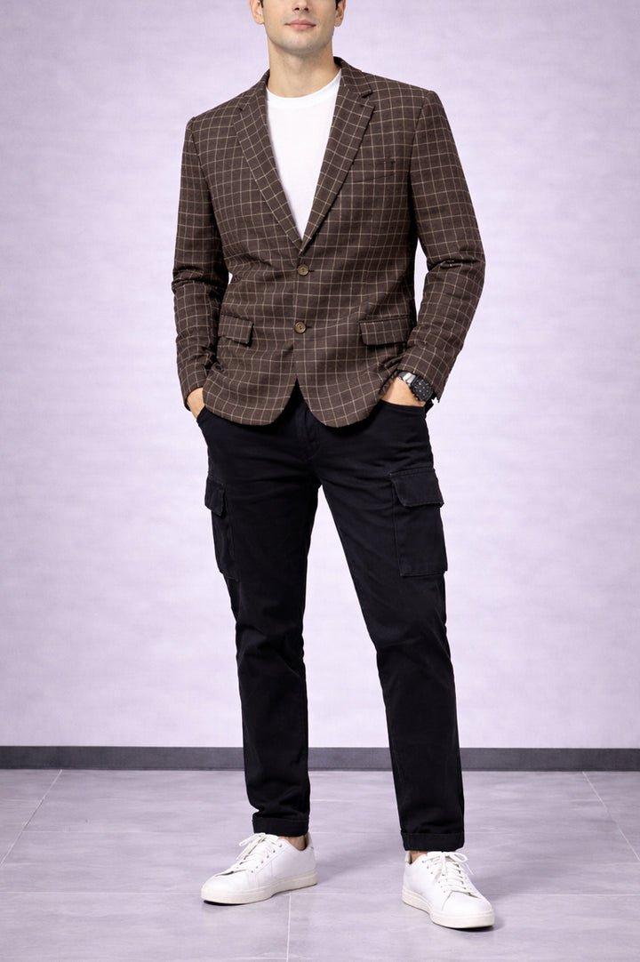 Checkered Woolen Blazer 002195-CFE