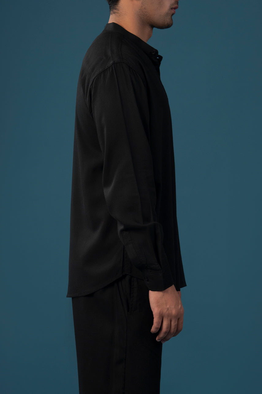 Midnight Band Collar Shirt