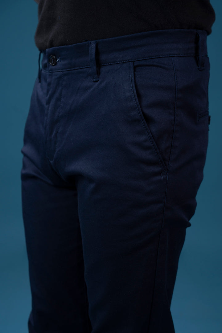 Deep Navy Cotton Chinos