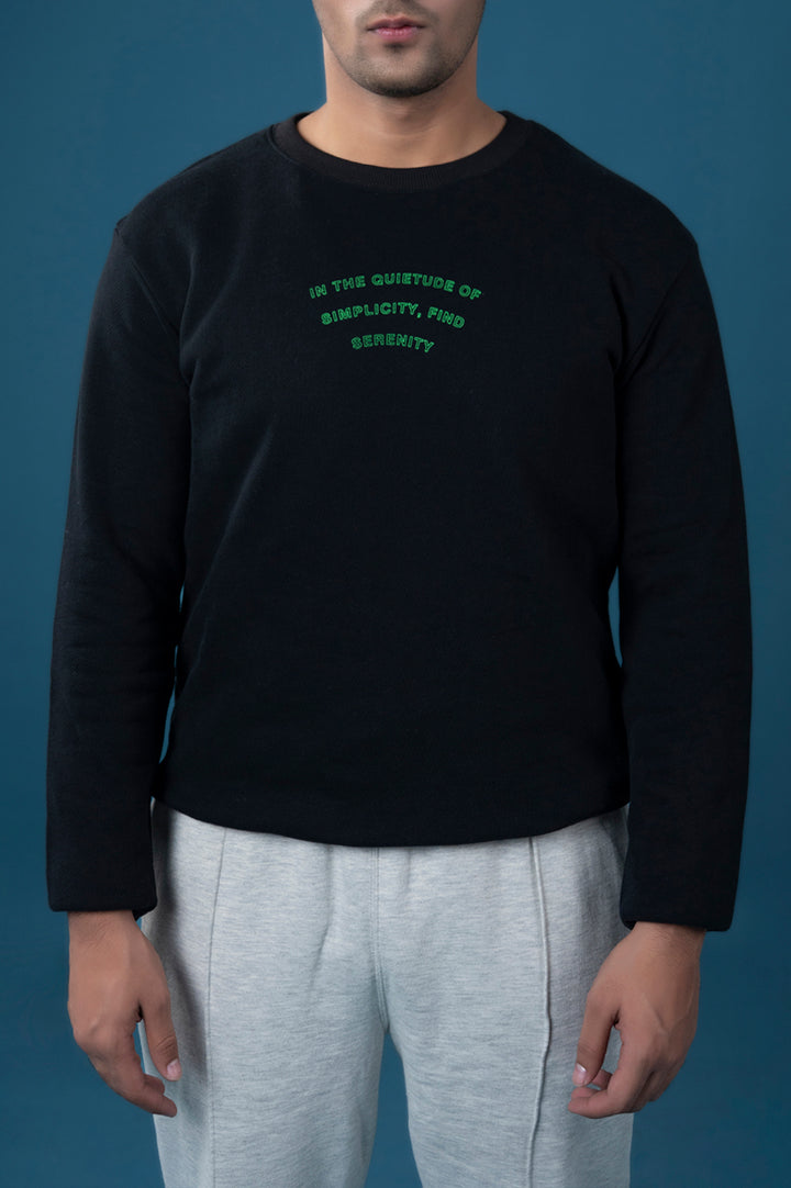 Black Minimal Graphic Sweatshirt