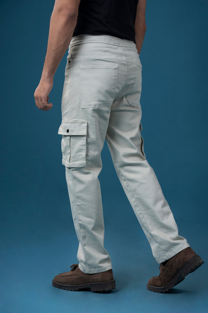 TROUSER CARGO COTTON STRAIGHT FIT