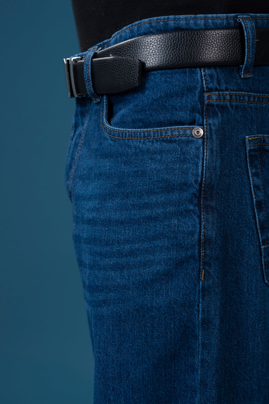 Indigo Blue Straight Fit Jeans