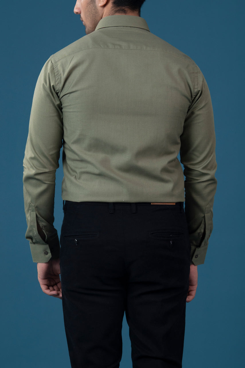 Olive Core Semi Formal Shirt