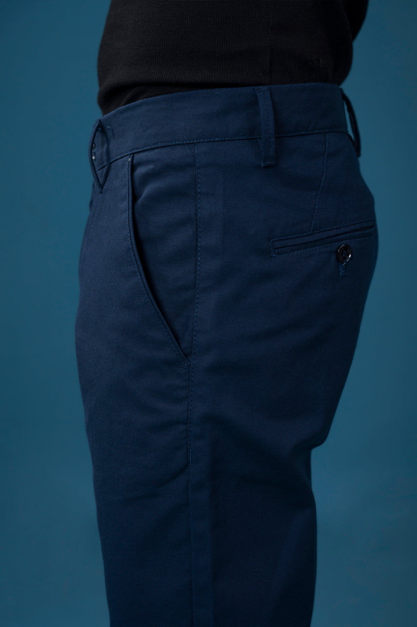 Navy Blue Cotton Chinos