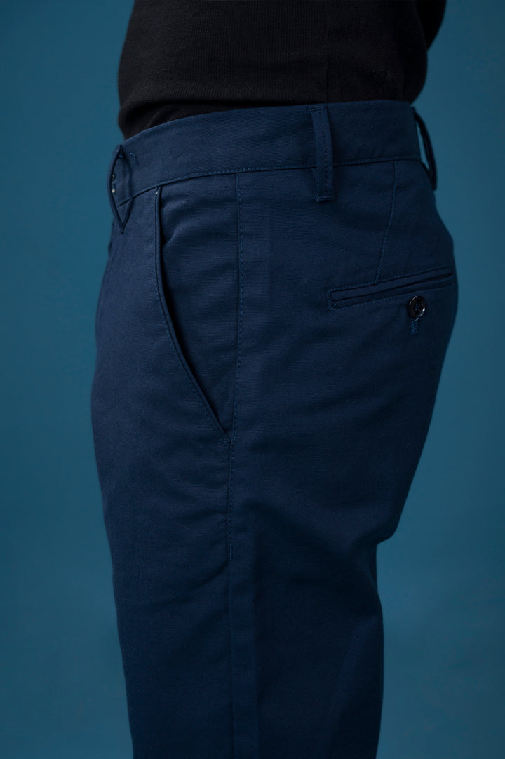 Navy Blue Cotton Chinos