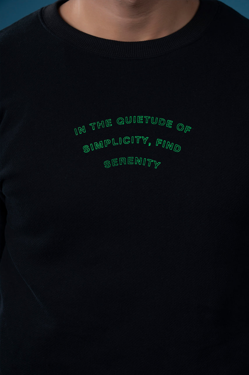 Black Minimal Graphic Sweatshirt