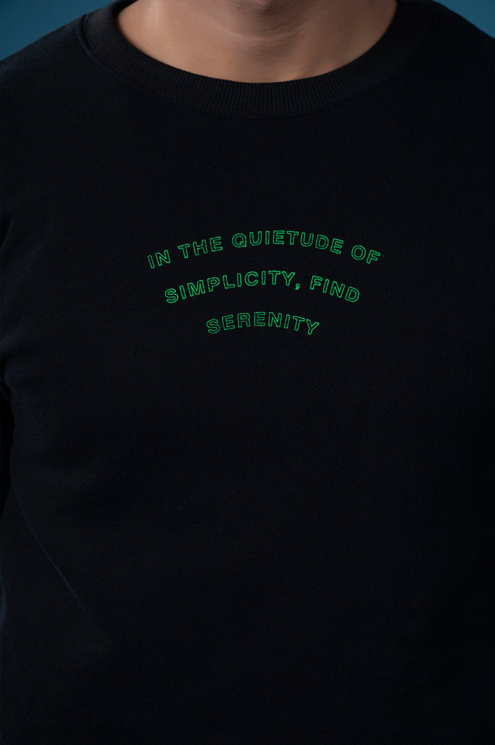 Black Minimal Graphic Sweatshirt