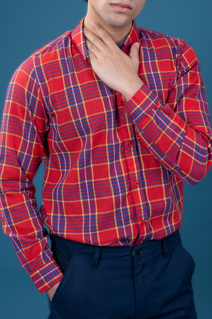 Red Tartan Checked Shirt
