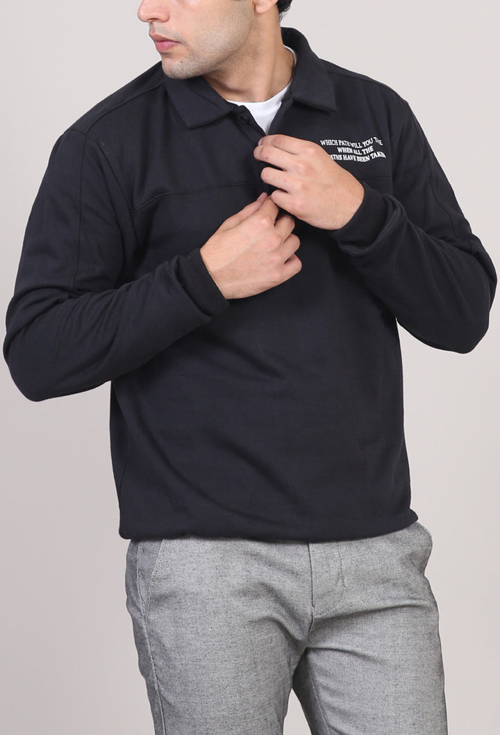 LongSleeves Printed Buttoned Polo