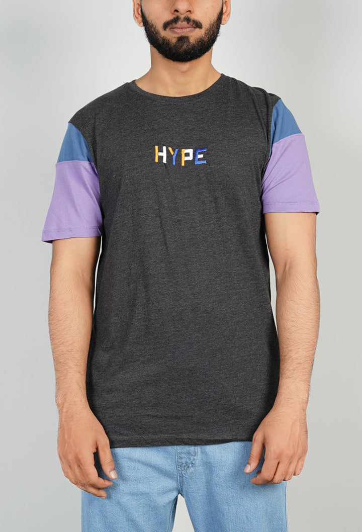 Charcoal Multi-Tone ‘HYPE’ Tee