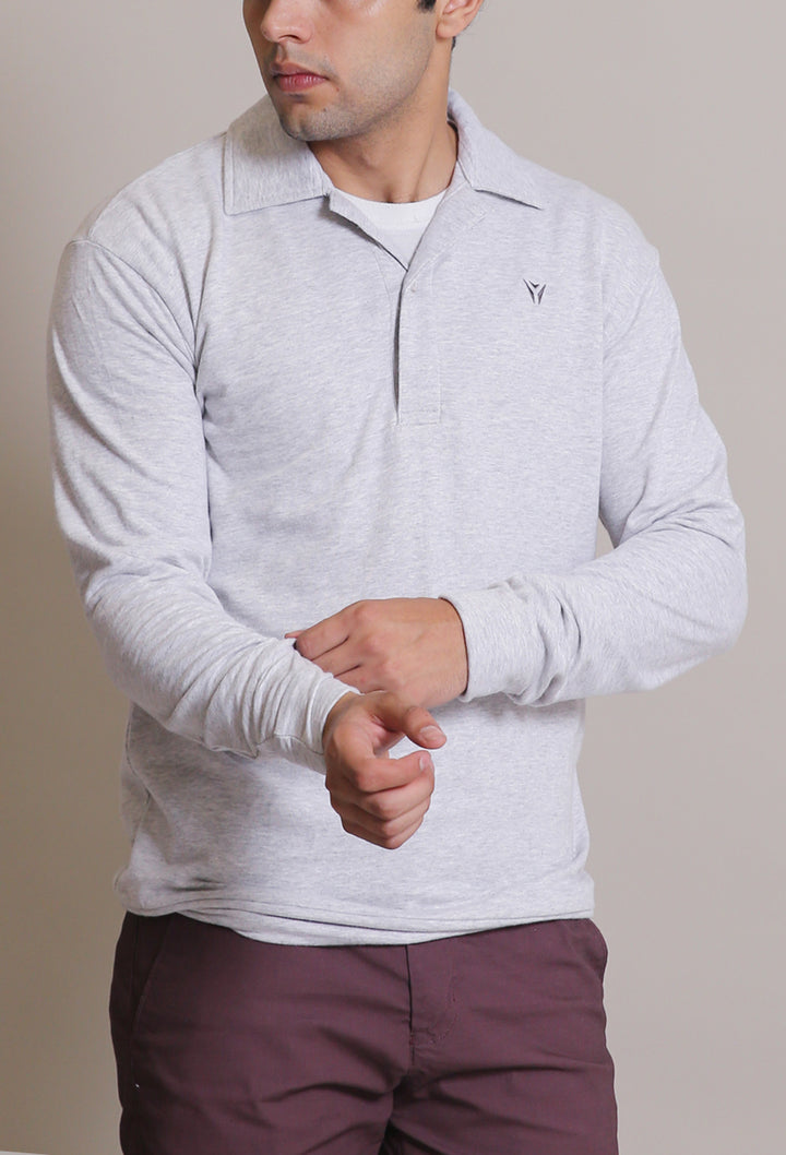 Long Sleeves Cuban Collar Polo