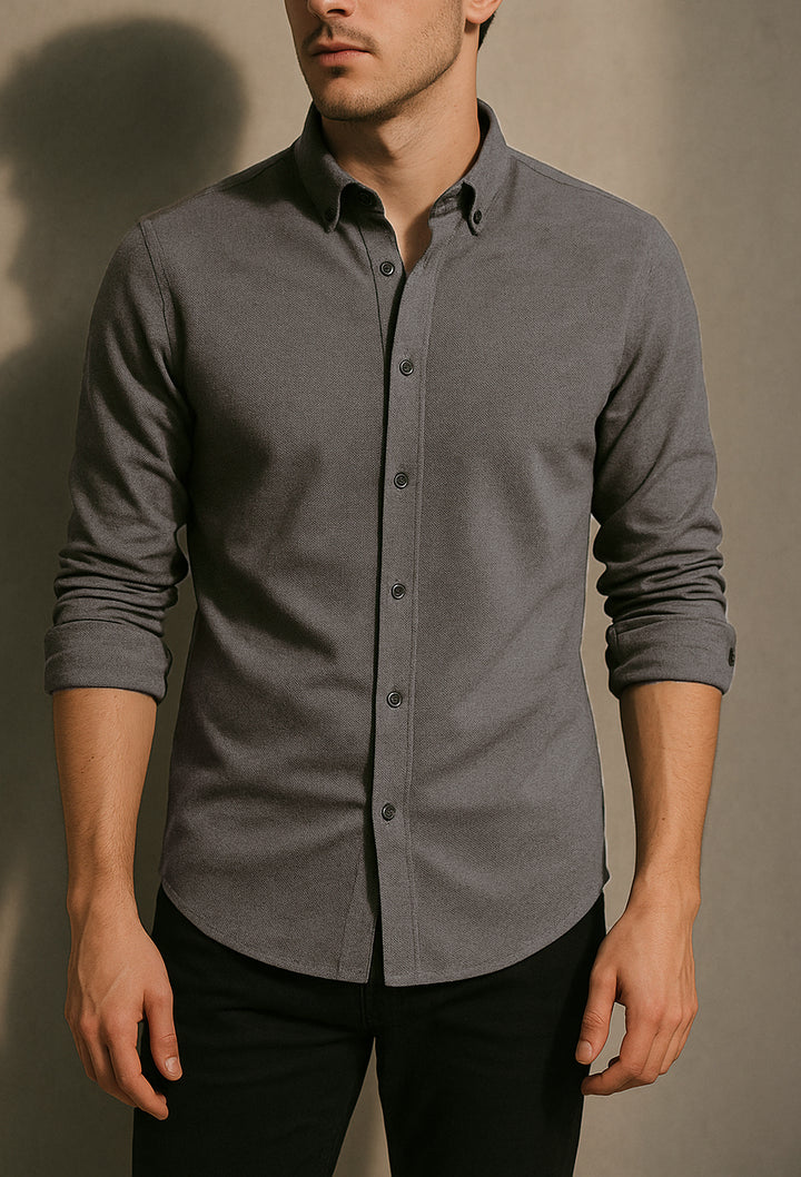 Pique Soft Knit Casual Shirt