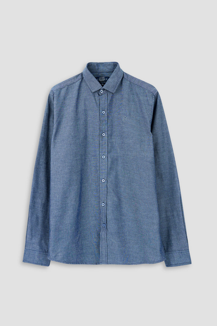 Daily Wear Linen Logo Embroidered Shirt