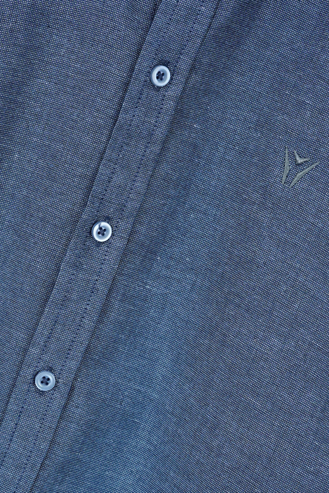 Daily Wear Linen Logo Embroidered Shirt-3