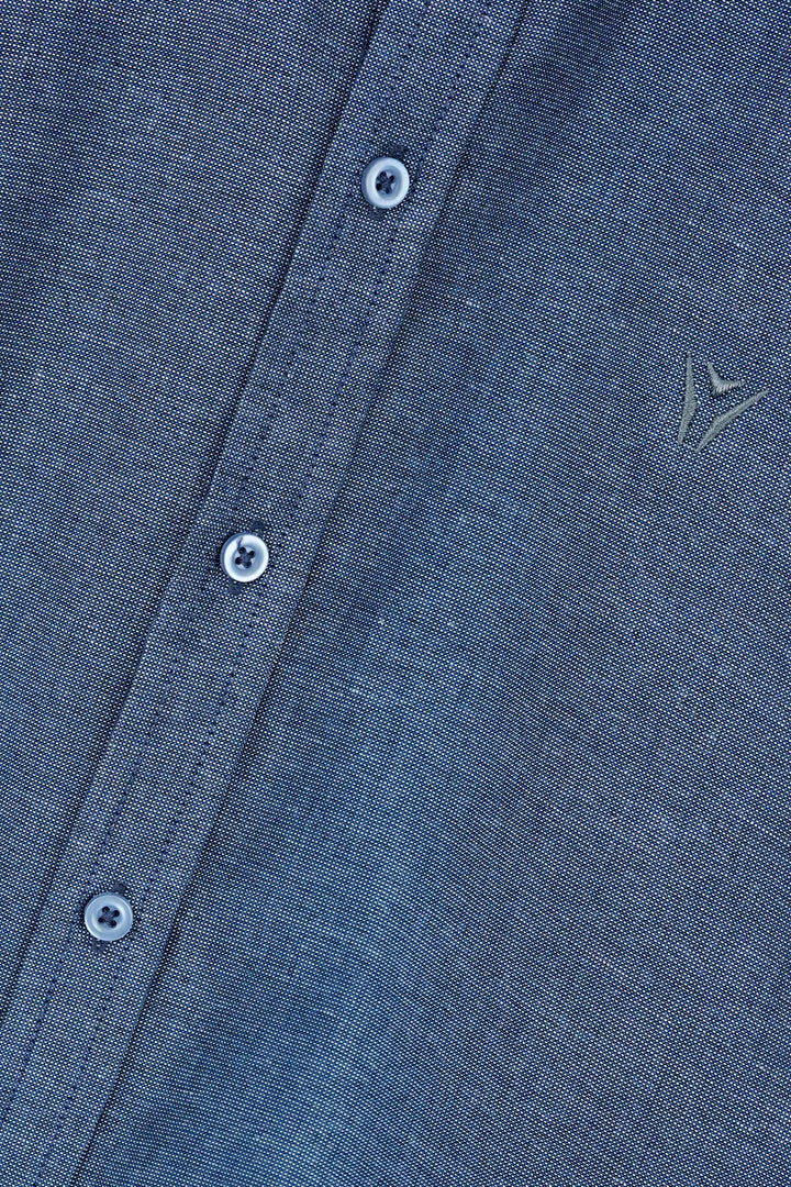 Daily Wear Linen Logo Embroidered Shirt-3