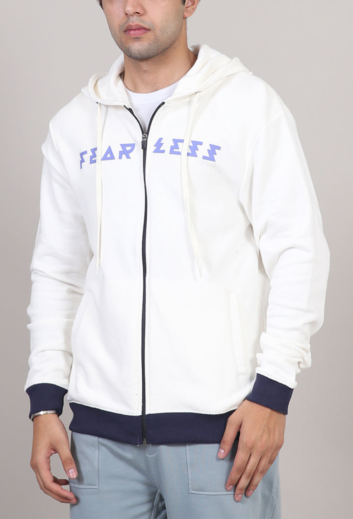 Zipper Printed Hoodie