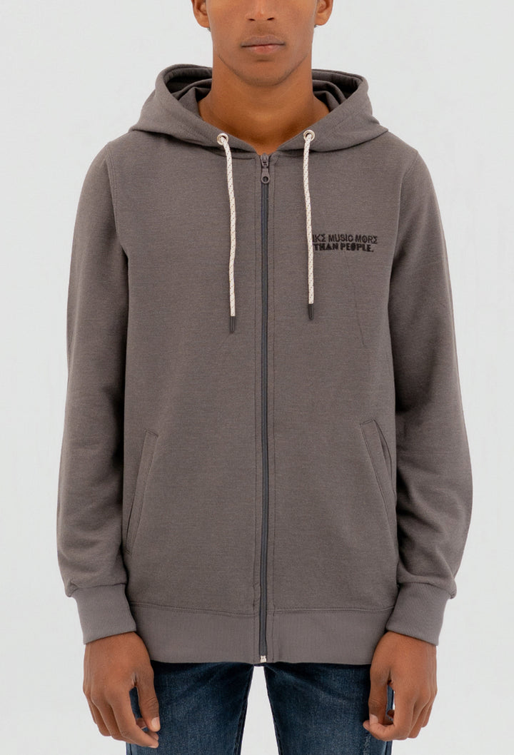 Printed Zipper Hoodie