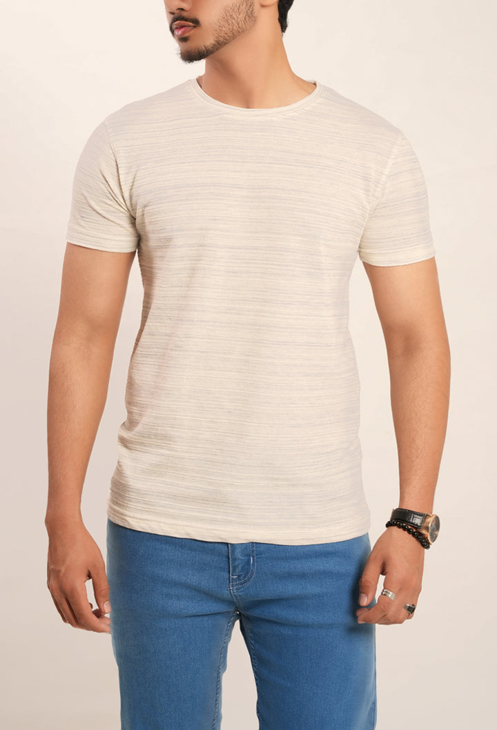 Jacquard Textured Slim Fit T-Shirt