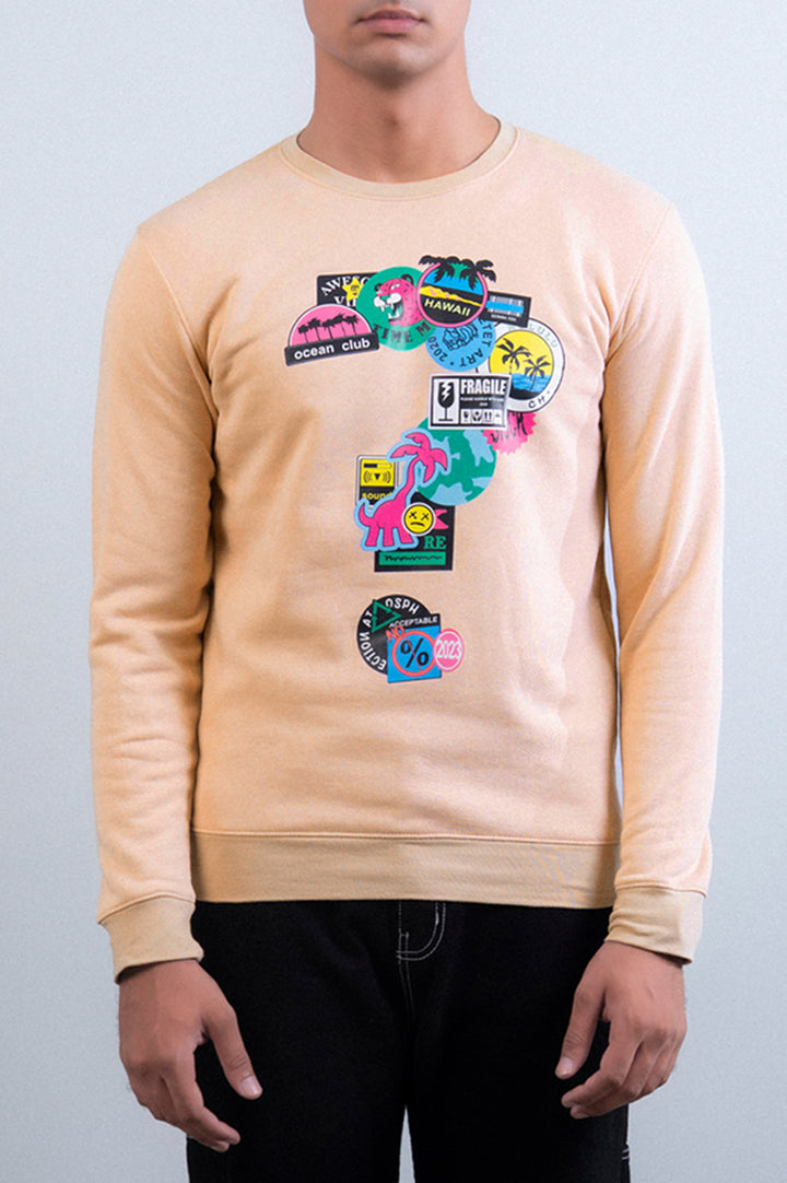 Printed Fleece Sweatshirt 002200-PCH