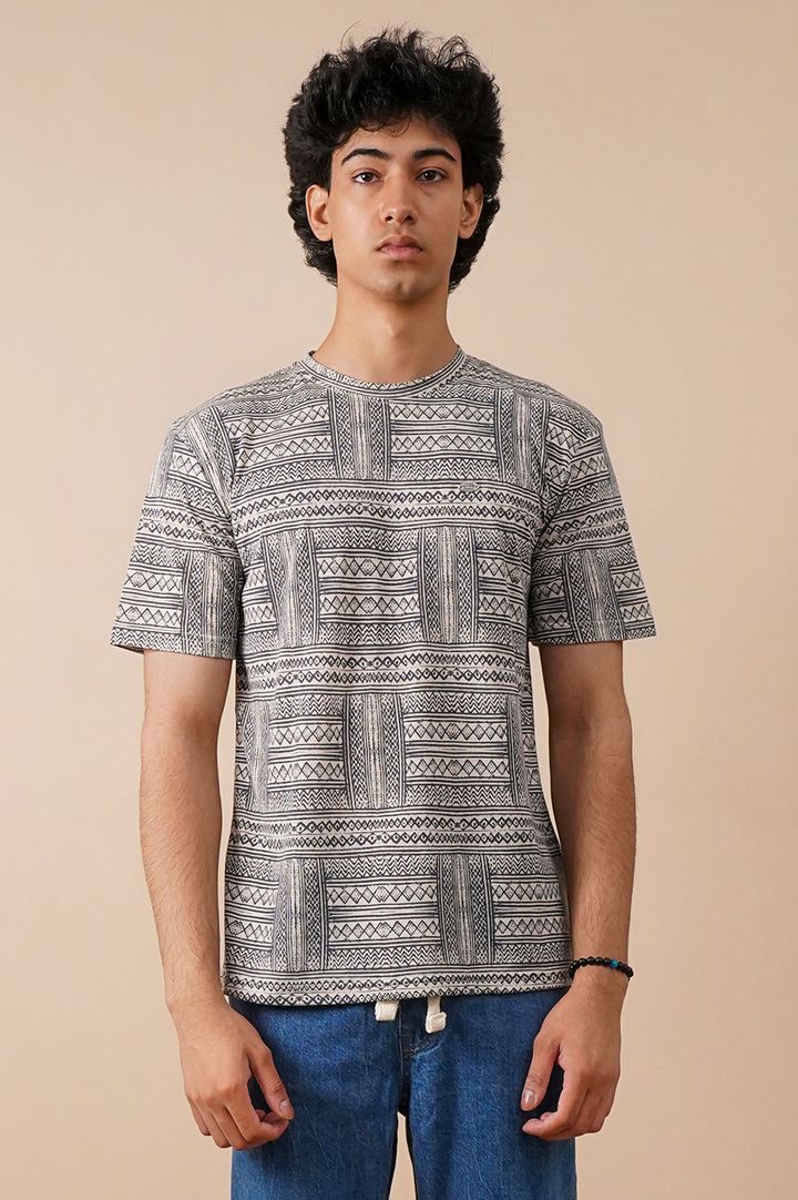 Geometric Print Relax Fit T-Shirt