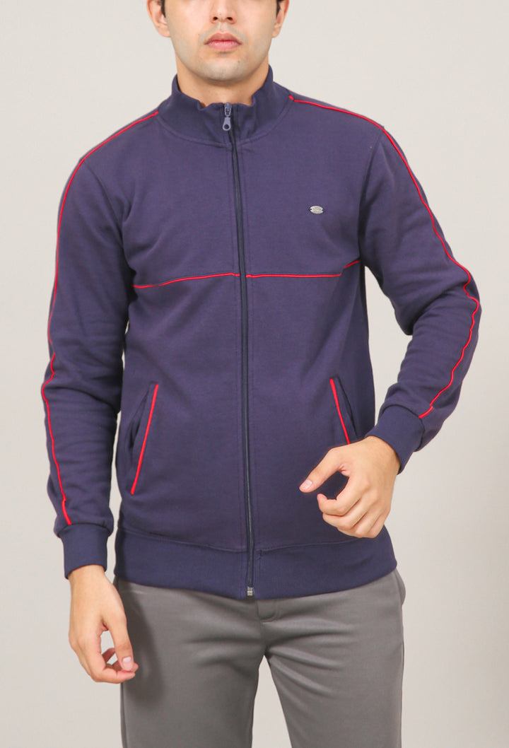 Piping Mock Neck Fleece Zipper