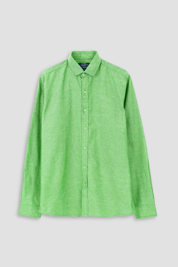 Daily Wear Linen Logo Embroidered Shirt