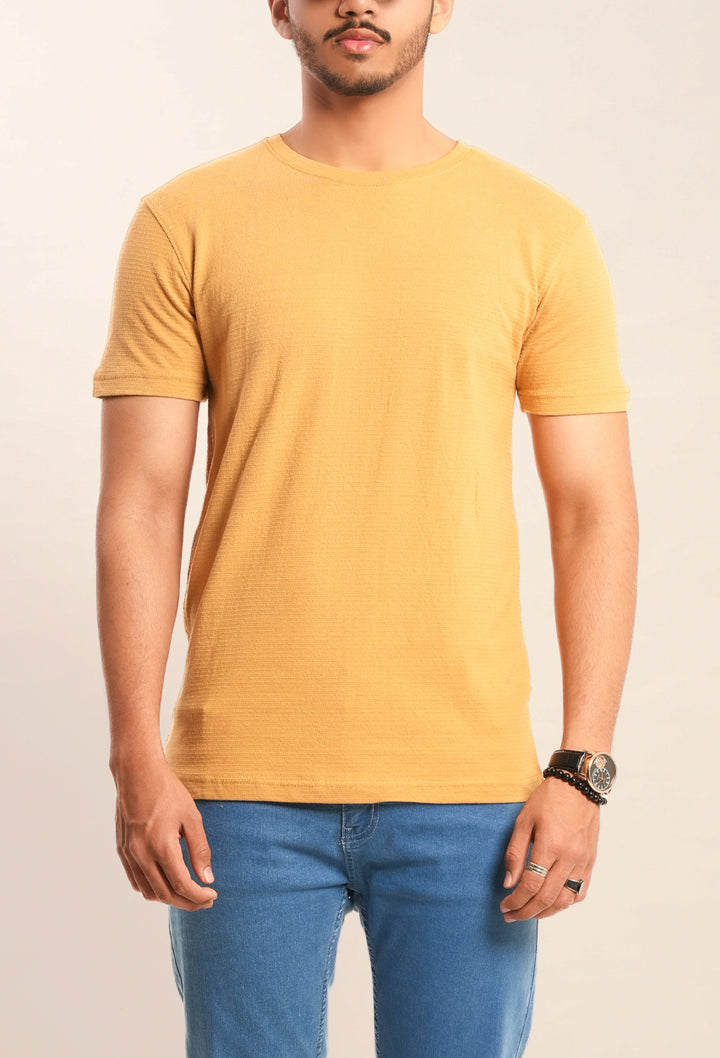 Jacquard Textured Slim Fit T-Shirt