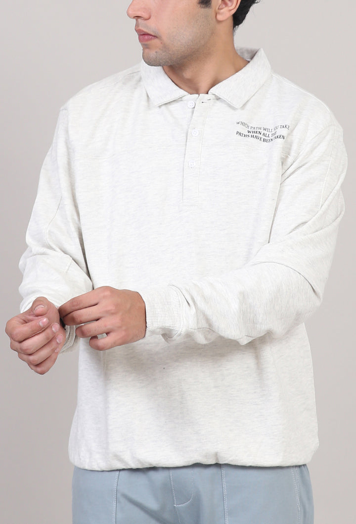 LongSleeves Printed Buttoned Polo