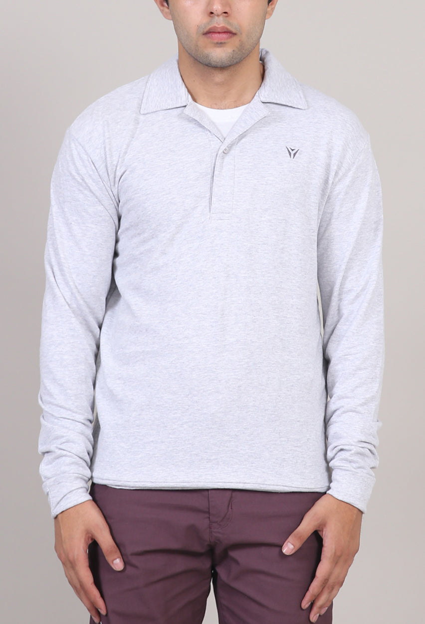 Long Sleeves Cuban Collar Polo