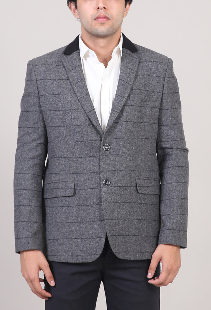 Contrast Collar Lining Blazer
