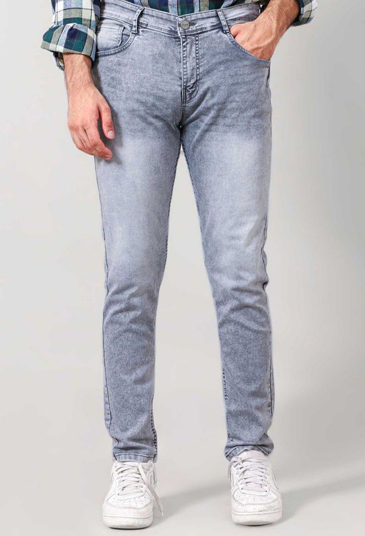 Skinny Fit Light Grey Stretchable Jeans