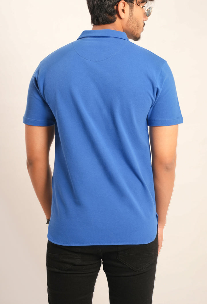 Breathable Pique Button Down Collar Shirt