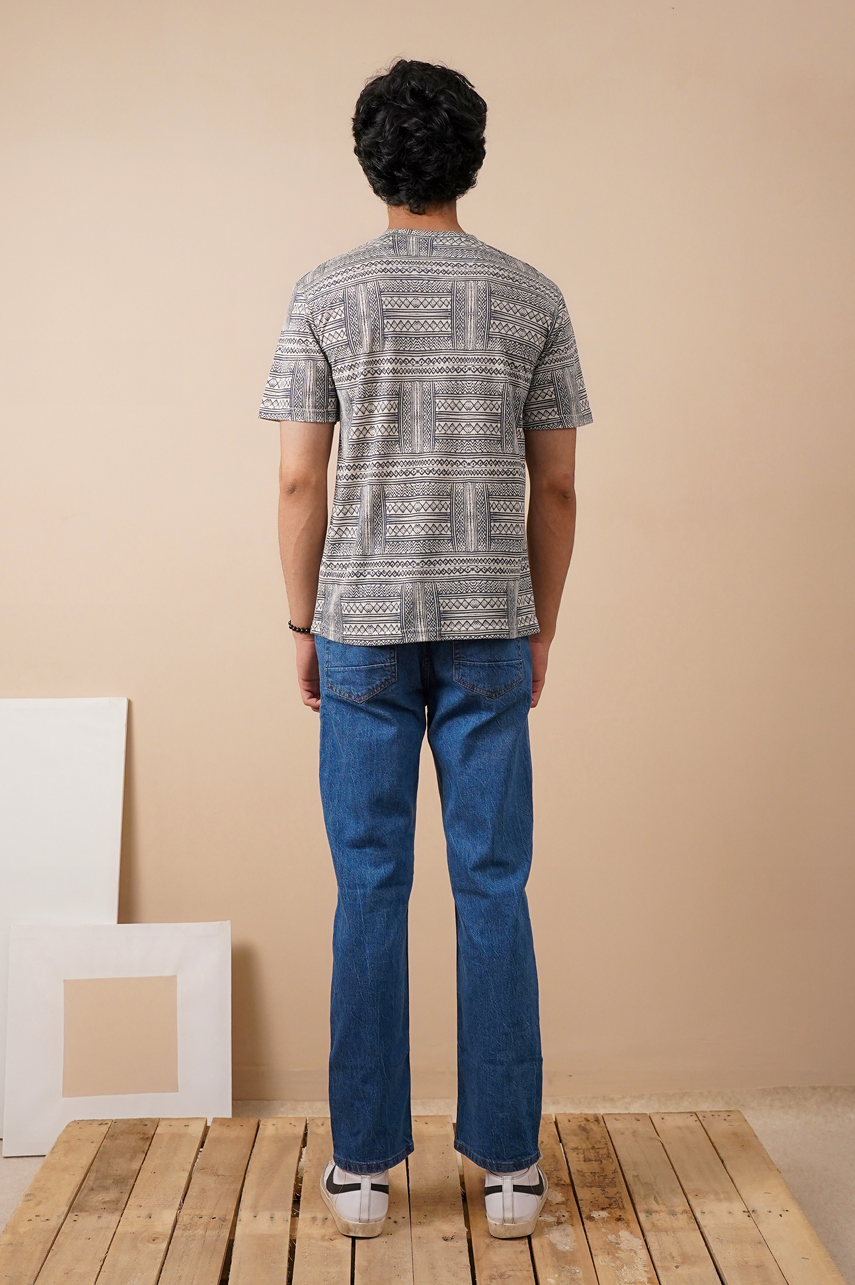 Geometric Print Relax Fit T-Shirt