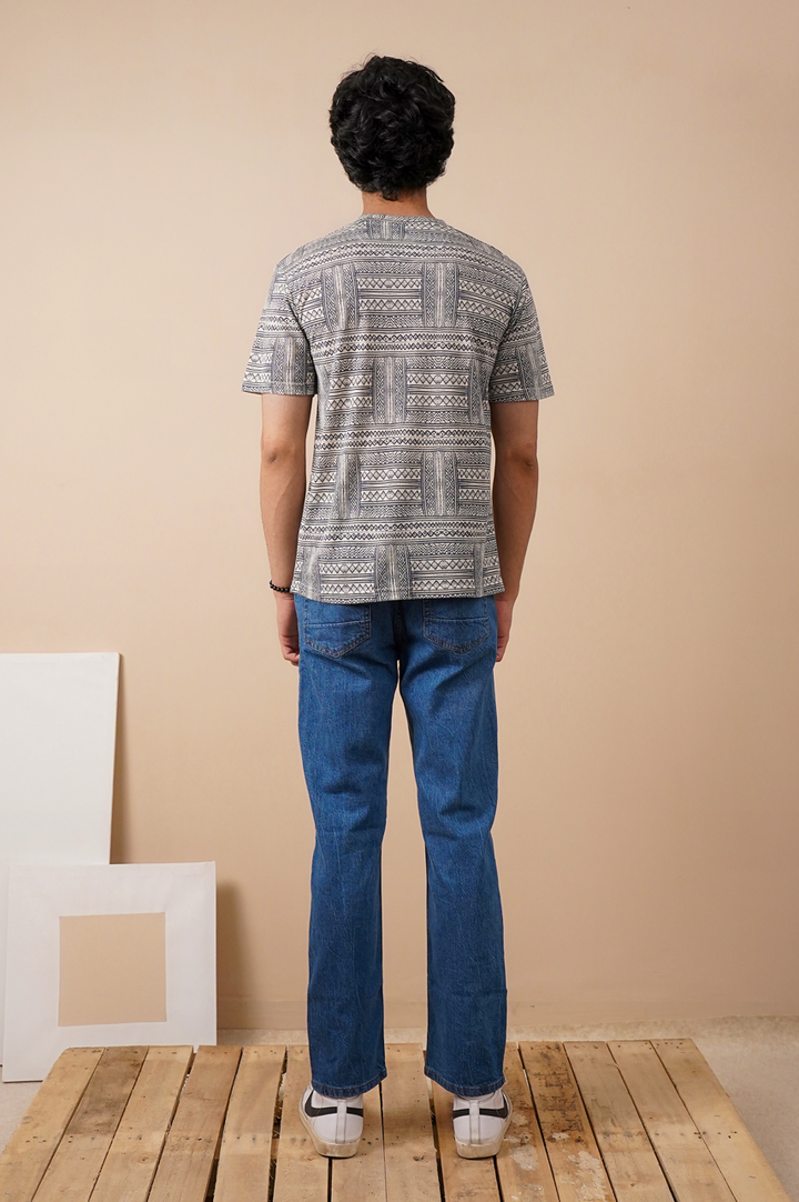 Geometric Print Relax Fit T-Shirt