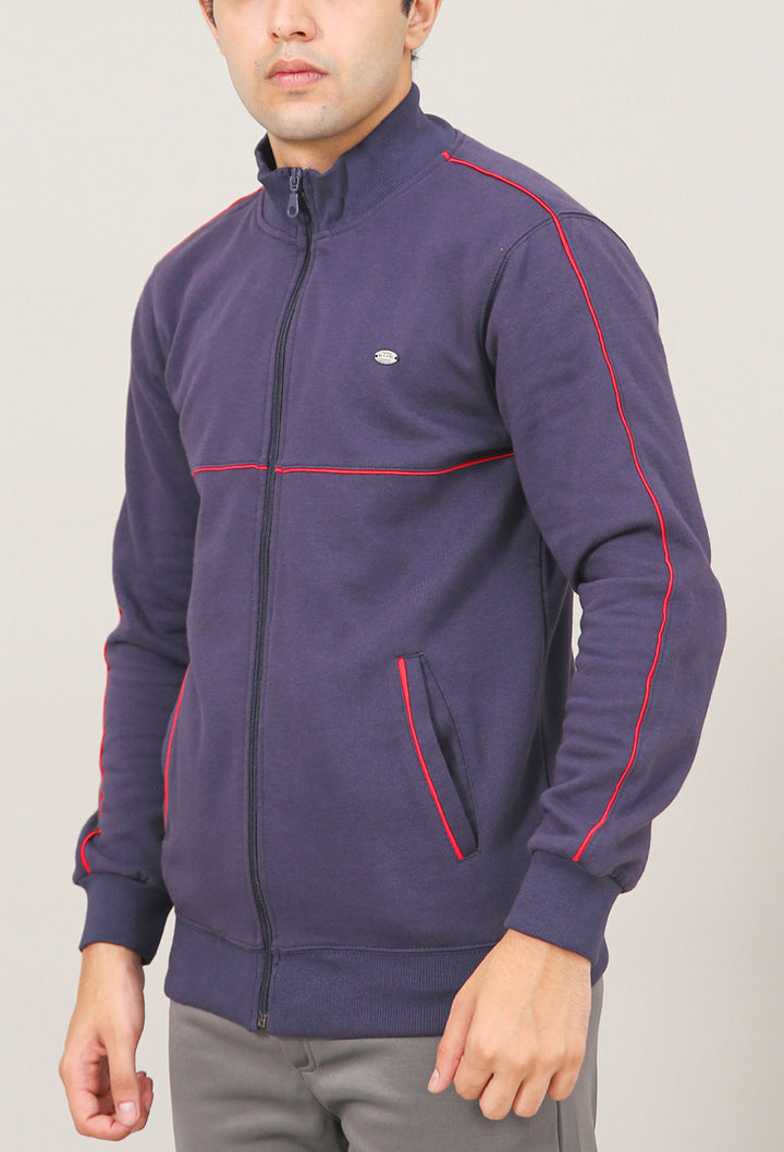 Piping Mock Neck Fleece Zipper