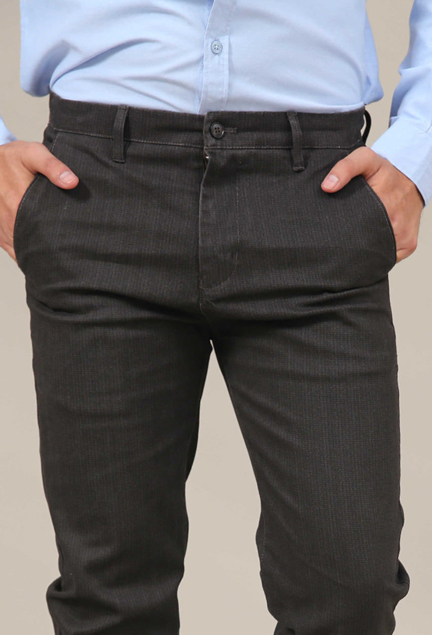 Self Textured Cotton Chinos