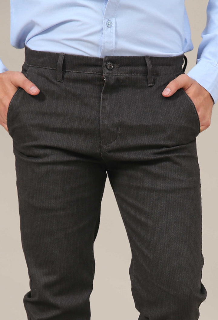 Self Textured Cotton Chinos