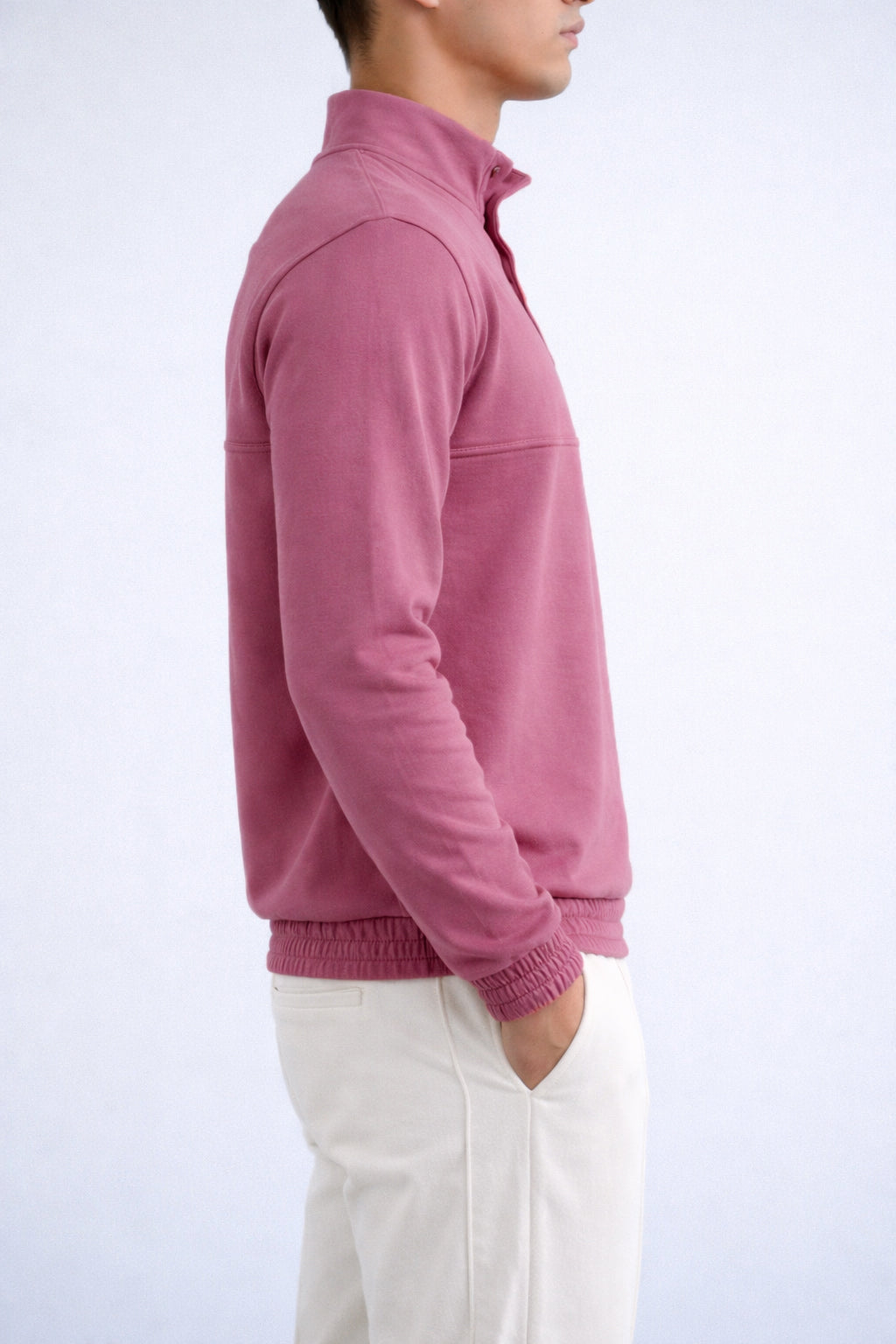 BUTTON UP MOCK NECK 002766-PRP