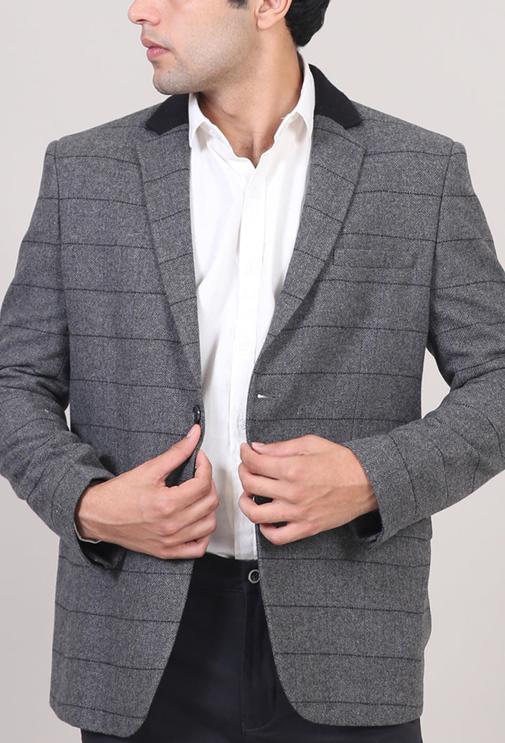 Contrast Collar Lining Blazer